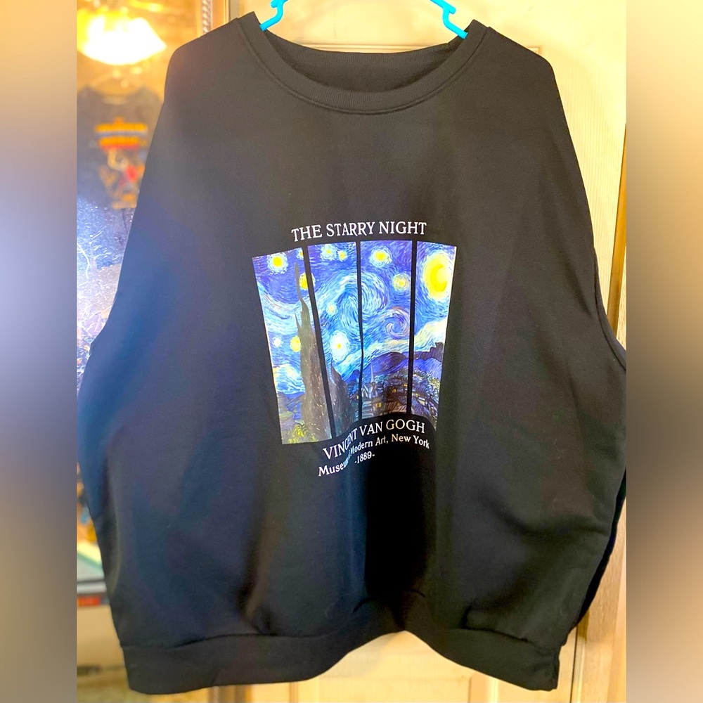 Crew neck Van Gogh sweater size 4x SHEIN